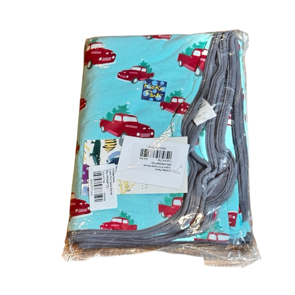 NWT Kickee Pants Truck and Tree Toddler Blanket